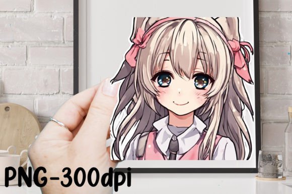 Download Cute Anime Girl Sticker Sublimation - Sticker Collection