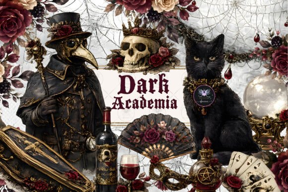 Download Dark Academia Gothic Halloween Clipart - Gothic halloween Collection