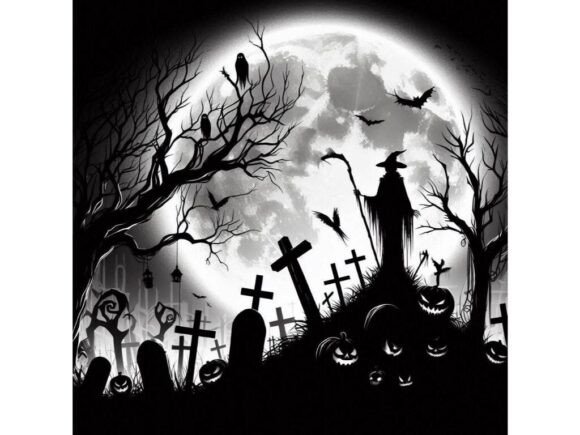 Download A Halloween Artwork with Sharp Contrasts - Halloween artwork Collection
