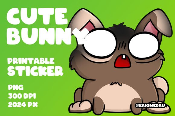 Download Cute Bunny Printable Sticker - Paralyzed - Sticker Collection