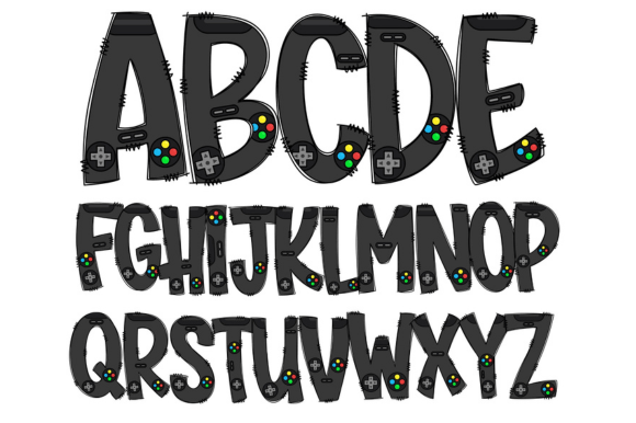 Download Gaming Doodle Letters Gamer Alphabet - Gamer Collection