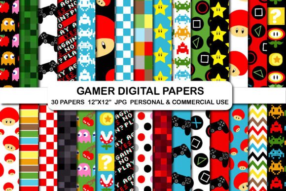 Download Video Game Digital Papers, Gamer Paper - Gamer Collection