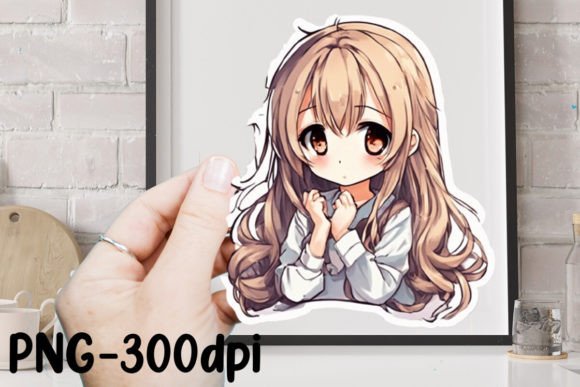 Download Cute Anime Girl Sticker Sublimation - Sticker Collection