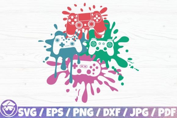 Download Controller Paint Splash, Gamer Design - Gamer Collection