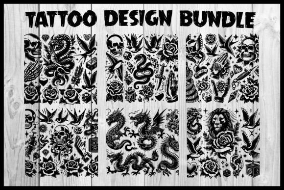 Download Tattoo T-Shirts Sticker Design Bundle - Sticker Collection