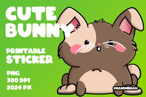 Download Cute Bunny Printable Sticker - Sad - Sticker Collection